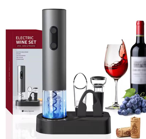 SET DESTAPADOR DE VINO ELECTRICO